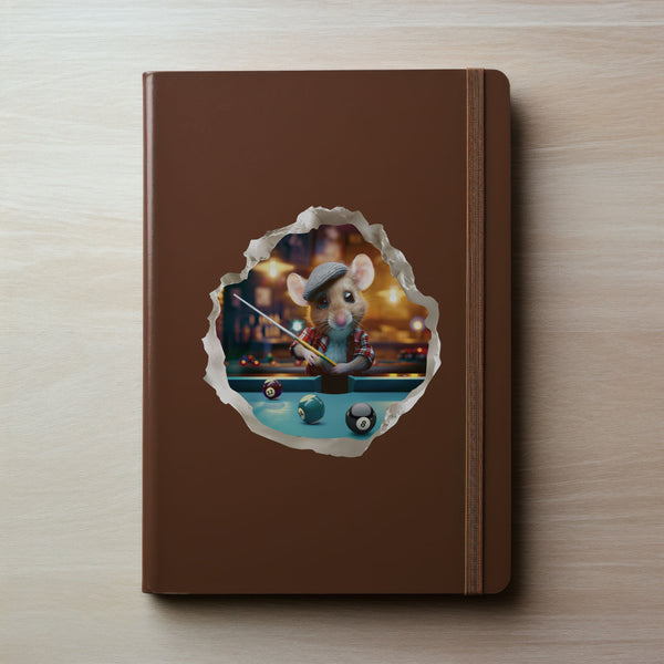 Pool Billiards mouse decal on notebook