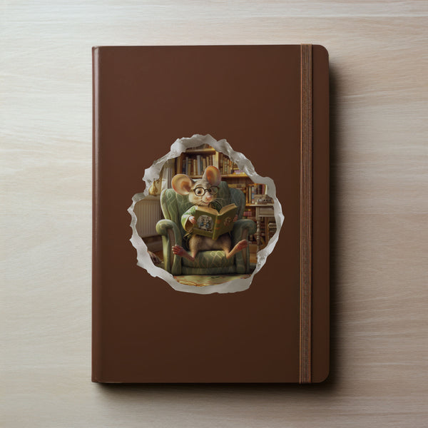 Reading Mouse Decal on notebook