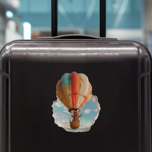 Hot Air Balloon Mouse decal on luggage