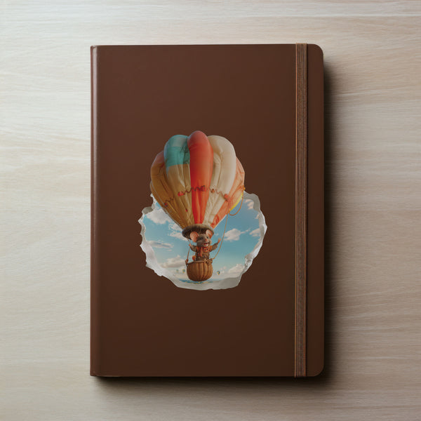 Hot Air Balloon Mouse decal on notebook