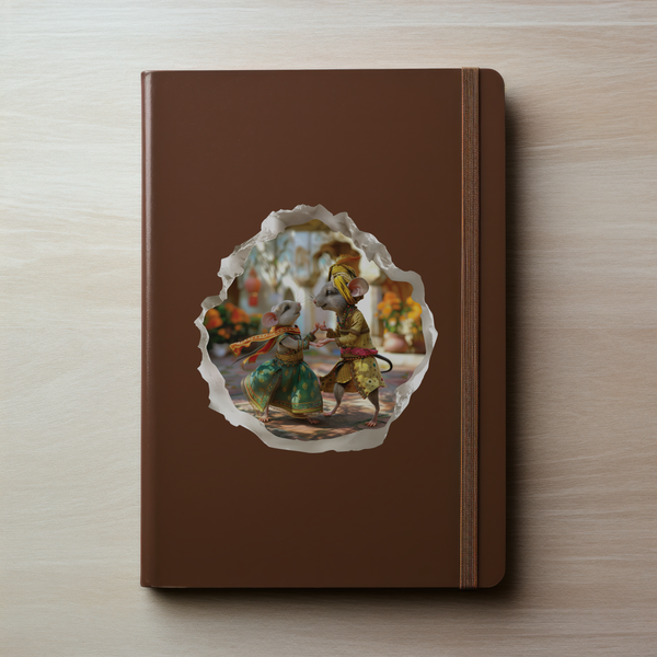Indian Celebration Mouse decal on notebook