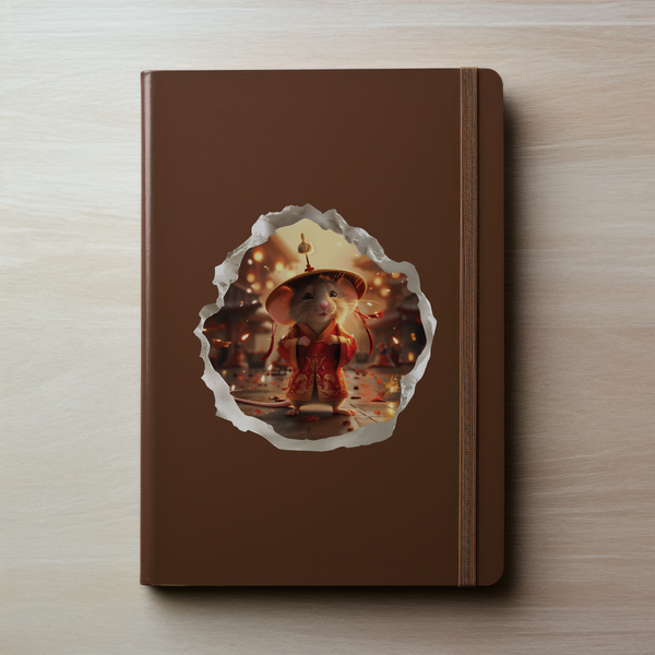 Chinese New Year's mouse decal on notebook