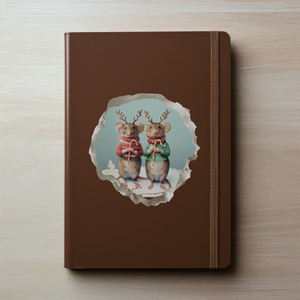 Christmas Jackalope Mouse decal on notebook