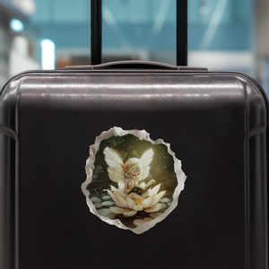 Reading Lotus Fairy Decal on luggage
