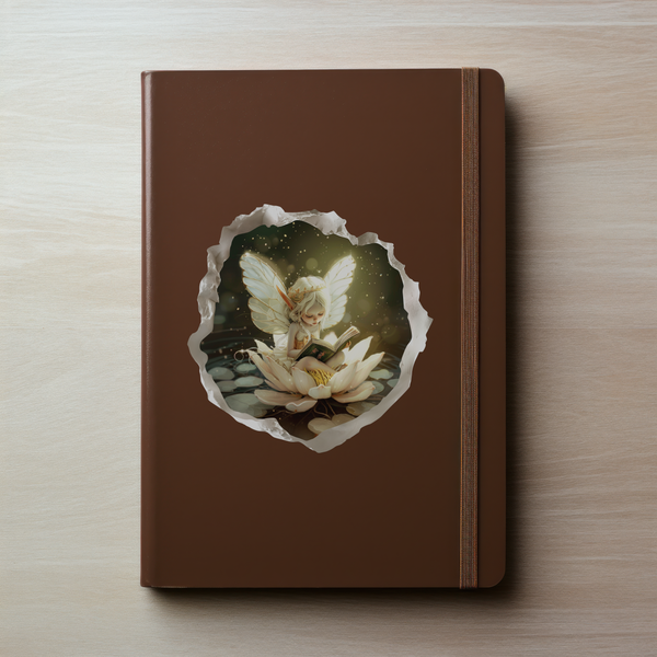 Reading Lotus Fairy Decal on notebook