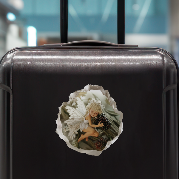 Blackberry Fairy Decal on luggage