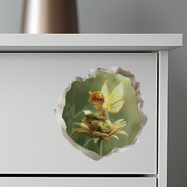 Reading Daisy Fairy Decal on dresser