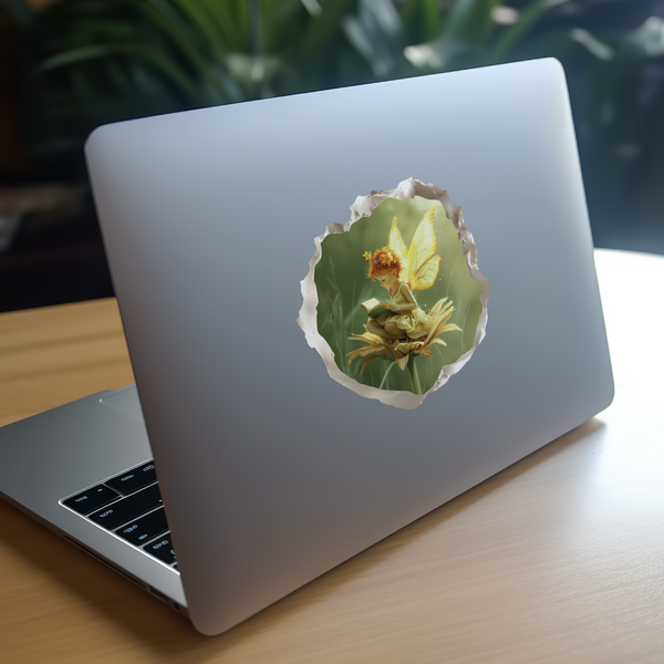 Reading Daisy Fairy Decal on laptop