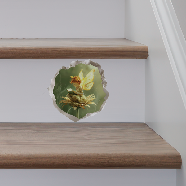 Reading Daisy Fairy Decal on stairs