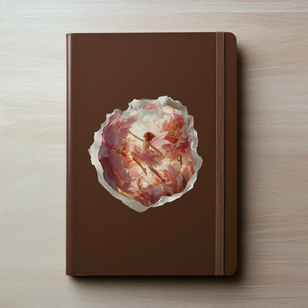 Peony Fairy Decal on notebook