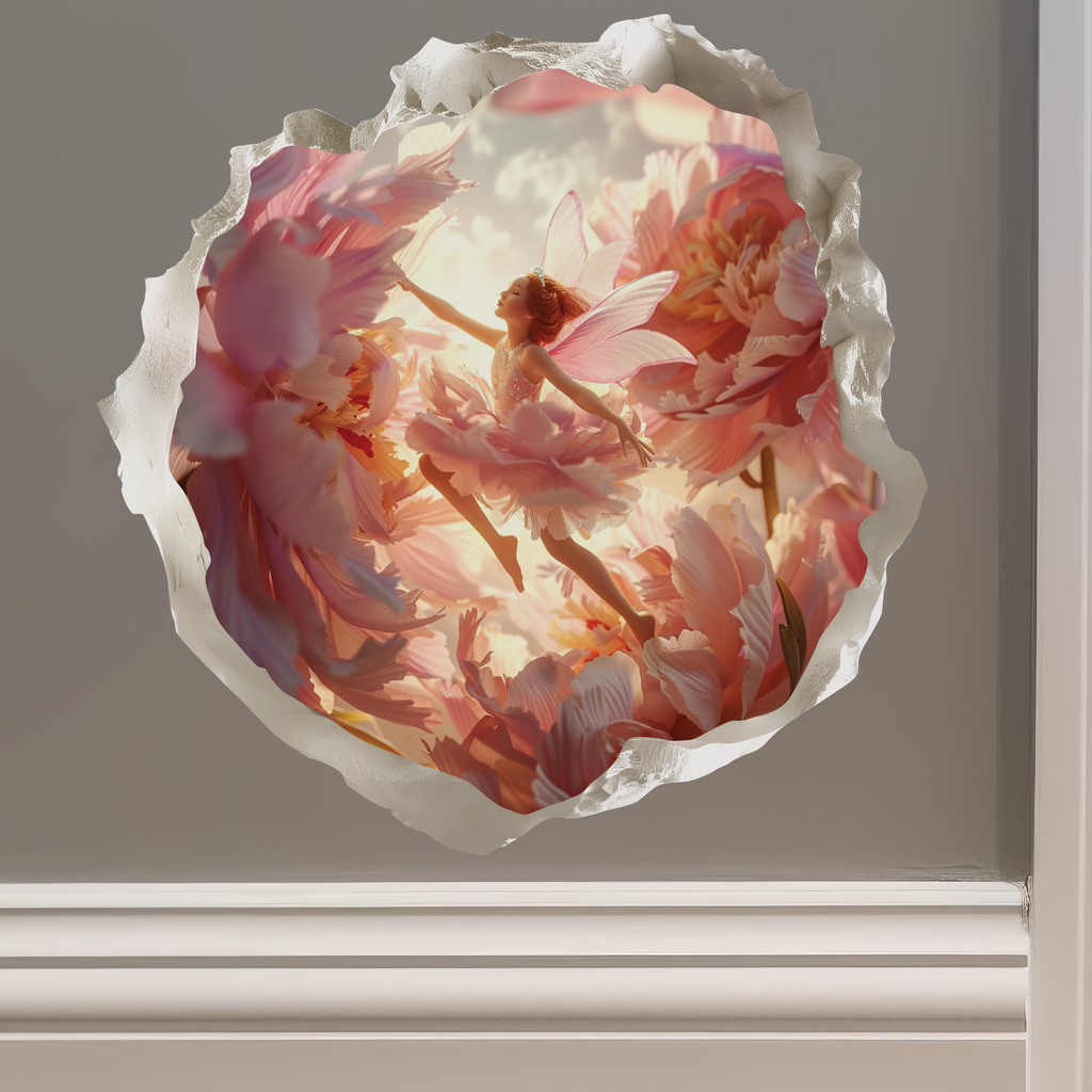 Peony Fairy Decal on wall