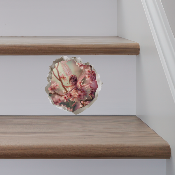 Cherry Blossom Fairy Decal on stairs
