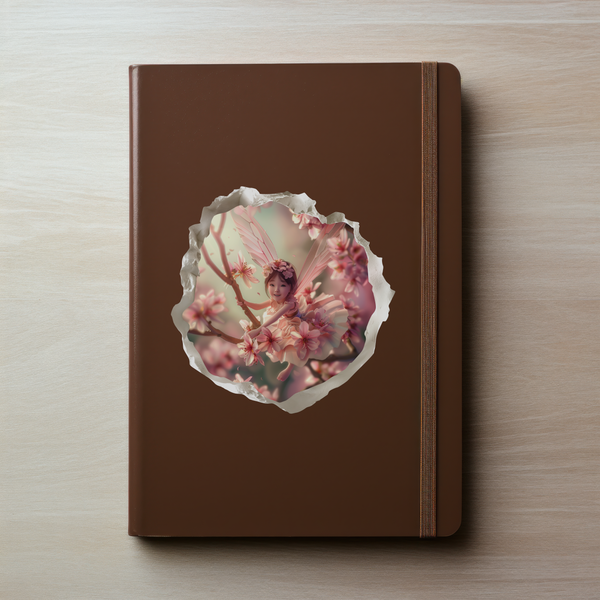 Cherry Blossom Fairy Decal on notebook