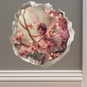 Cherry Blossom Fairy Decal on wall