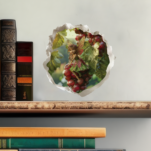 Grape Fairy Decal with books