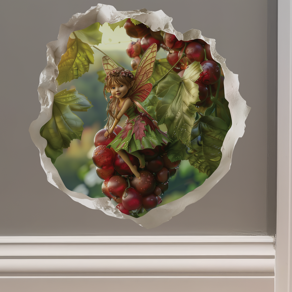 Grape Fairy Decal on wall