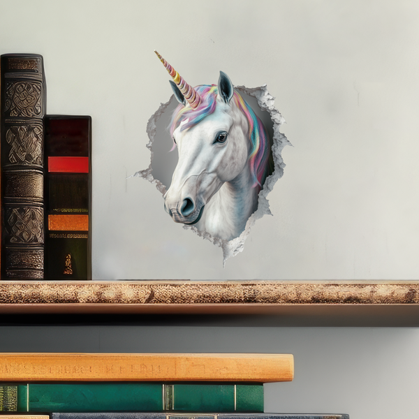 Unicorn Decal with books