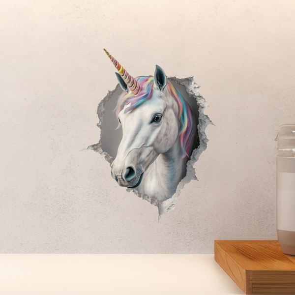 Unicorn Decal above countertop