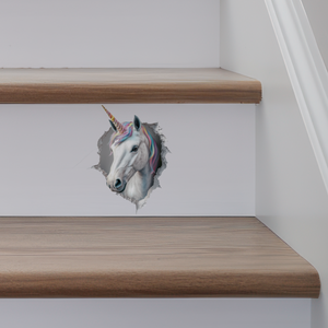 Unicorn Decal on stairs