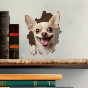 Chihuahua Decal with books