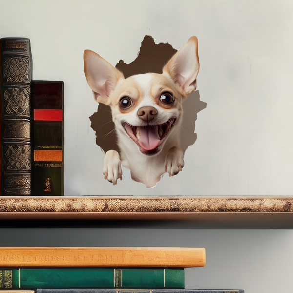 Chihuahua Decal with books