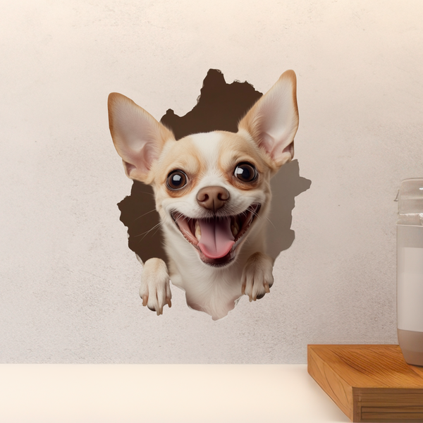 Chihuahua Decal above countertop