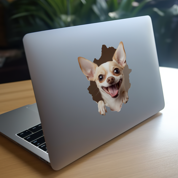 Chihuahua Decal on laptop