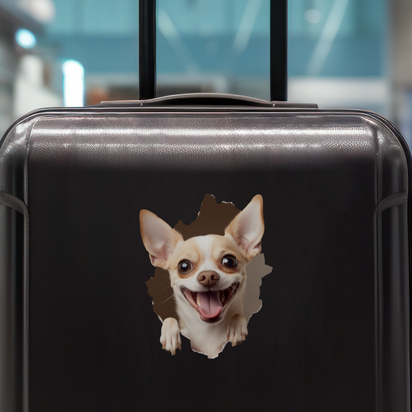 Chihuahua Decal on luggage