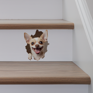 Chihuahua Decal on stairs