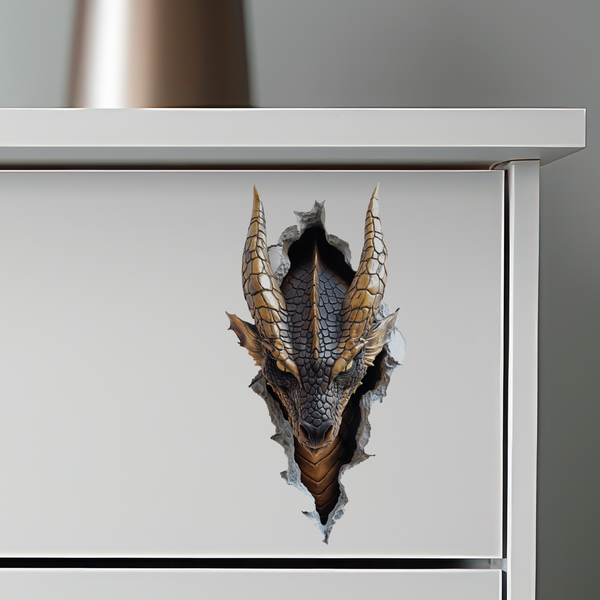 Black Dragon Decal on dresser
