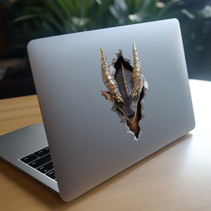 Black Dragon Decal on laptop