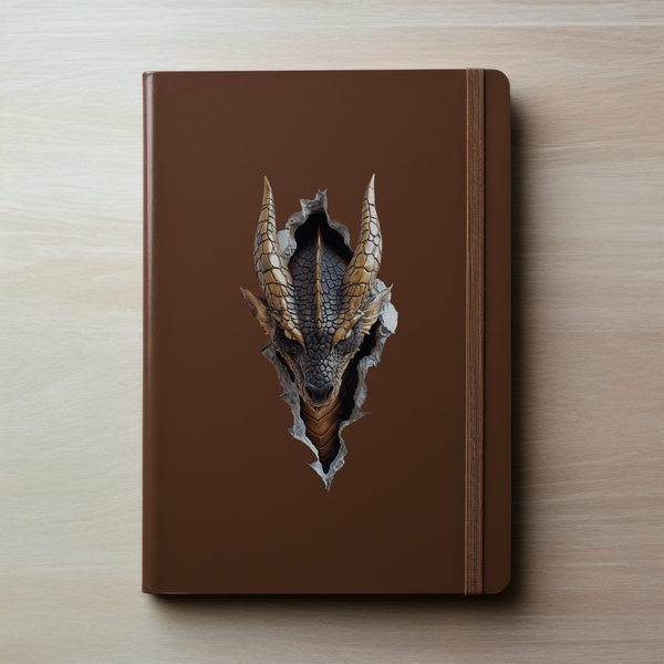Black Dragon Decal on notebook
