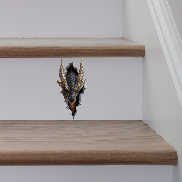 Black Dragon Decal on stairs