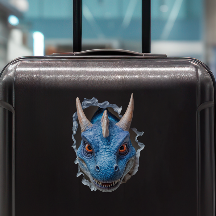 Blue Dragon Decal with luggage