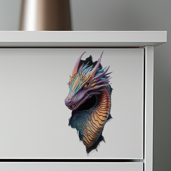Pearlescent Dragon Decal on dresser