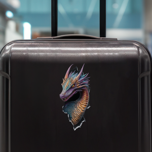 Pearlescent Dragon Decal on luggage