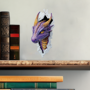 Purple Dragon Decal with books
