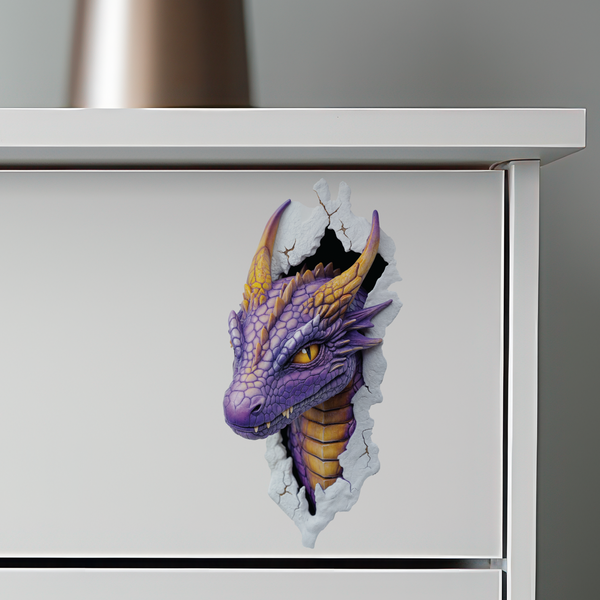 Purple Dragon Decal on dresser