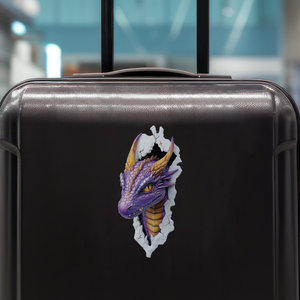 Purple Dragon Decal with luggage