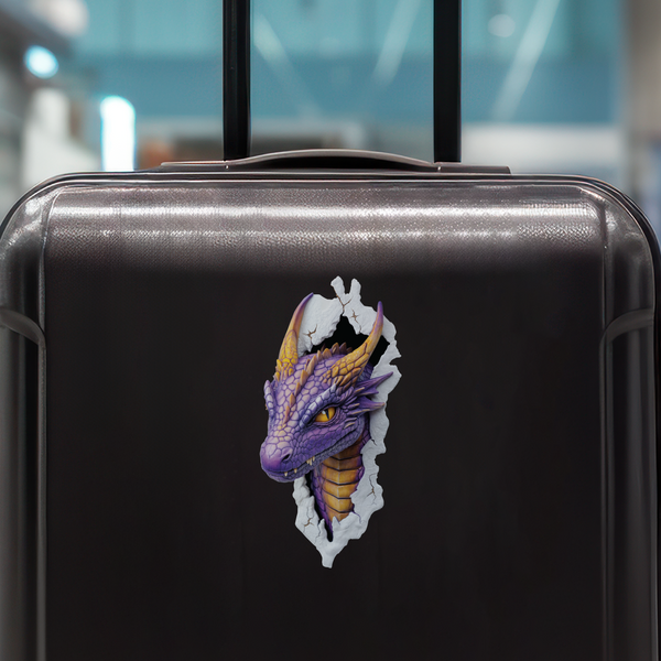 Purple Dragon Decal with luggage