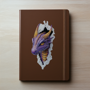 Purple Dragon Decal on notebook