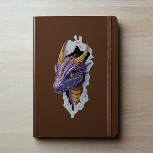 Purple Dragon Decal on notebook