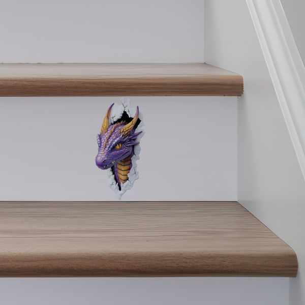 Purple Dragon Decal on stairs