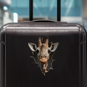 Giraffe Decal on luggage