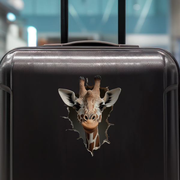 Giraffe Decal on luggage