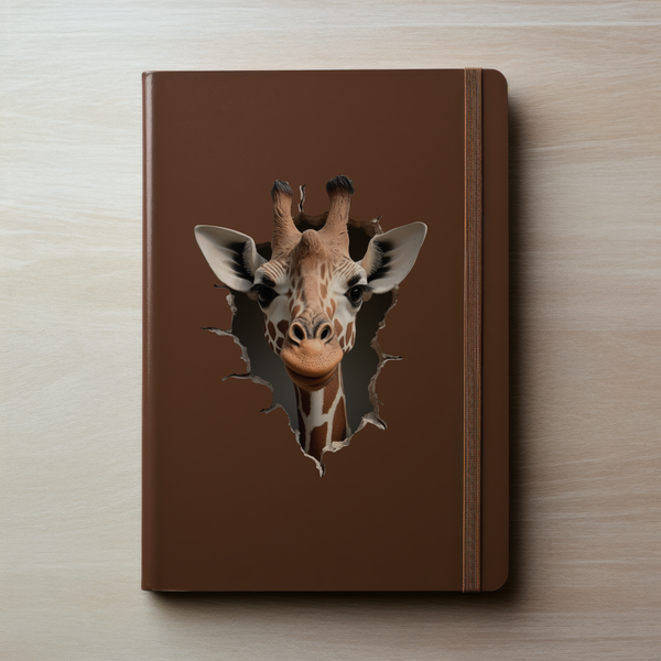 Giraffe Decal on notebook