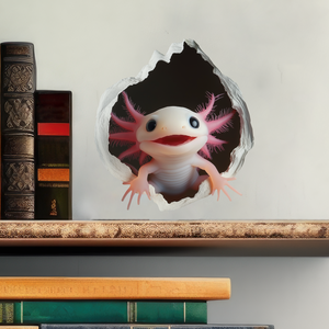 Axolotl Decal with books