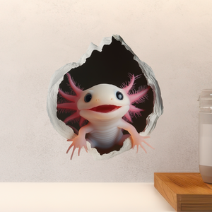 Axolotl Decal above countertop