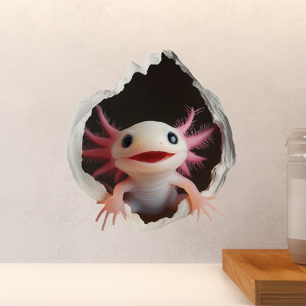 Axolotl Decal above countertop