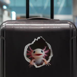 Axolotl Decal on luggage
